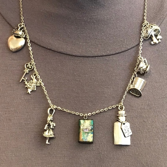 Alice in Wonderland by Lewis Carroll Handmade Literature Necklace, Book Cover - Picture 8 of 16